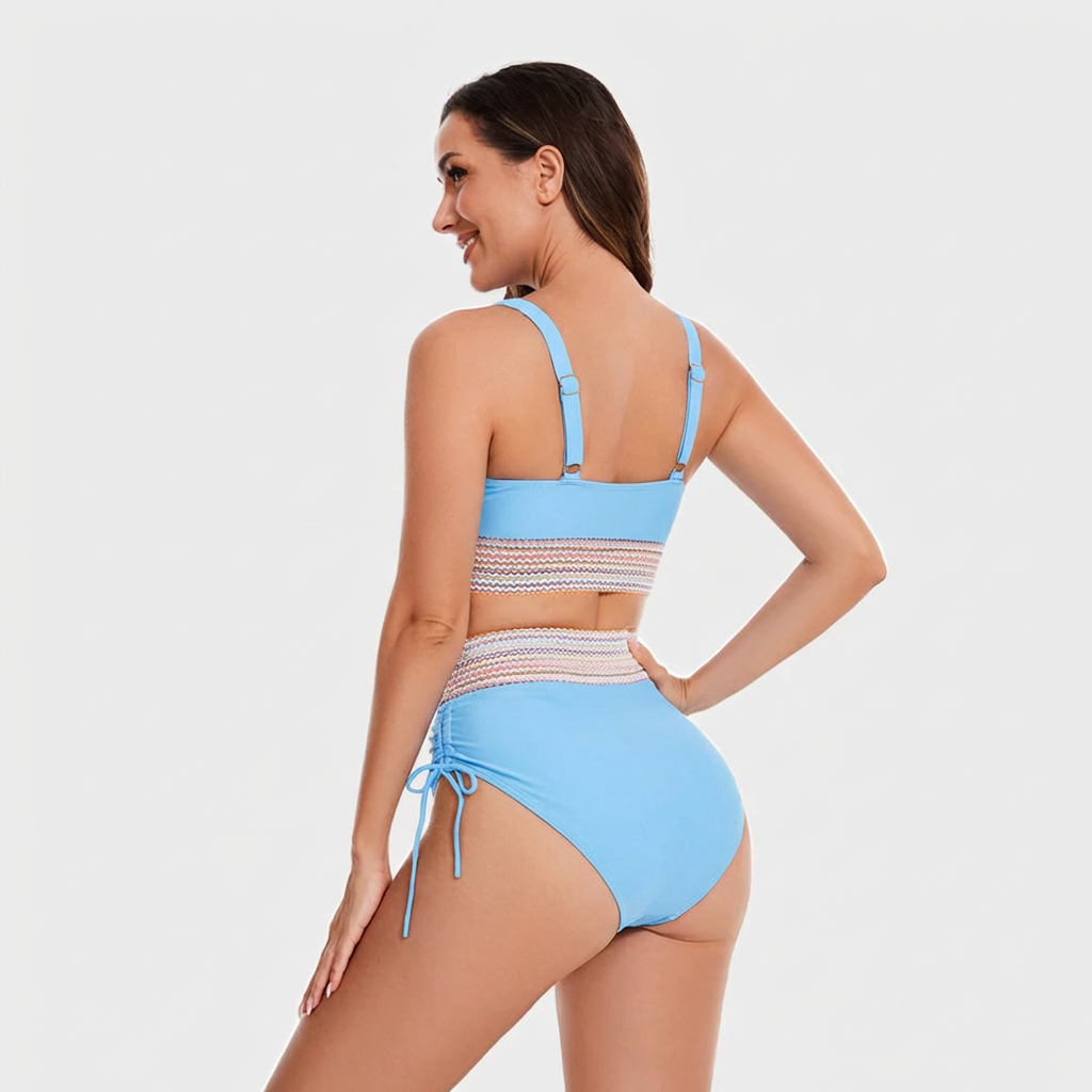 Dames Hoge Taille Bikiniset | Tweedelig Zwemset met Bikinitop