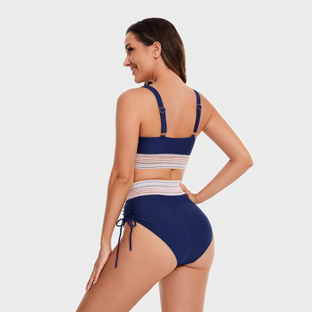 Dames Hoge Taille Bikiniset | Tweedelig Zwemset met Bikinitop